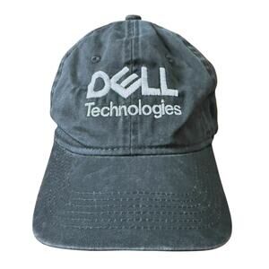 Dell Technologies Ball Cap Unisex Faded Gray Hook & Loop Embroidered Adjustable